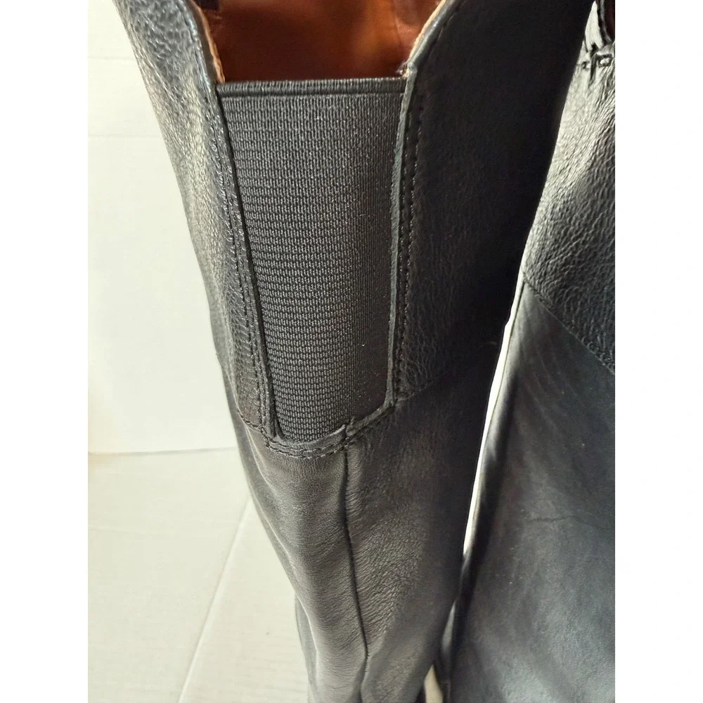 Enzo Angiolini Womens Holdyn Black Leather Over Knee Equestrian Riding Boot 6.5